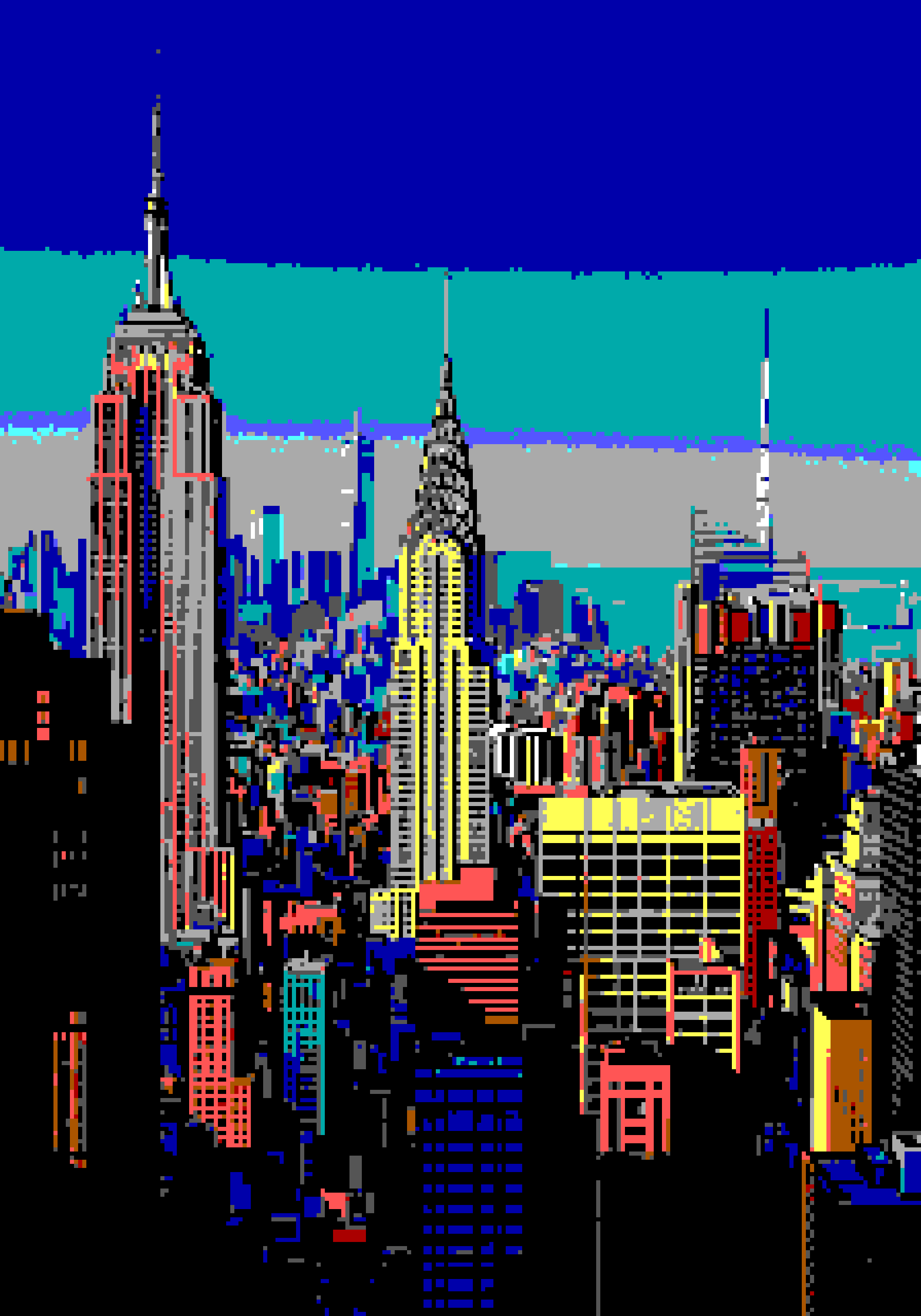 Estilong VGA Na-pixelate - Pixelated image showing the result after conversion